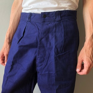 Workwear Pants / French Chore Pants / French Workwear / Bleu De Travail / Waist 42cm
