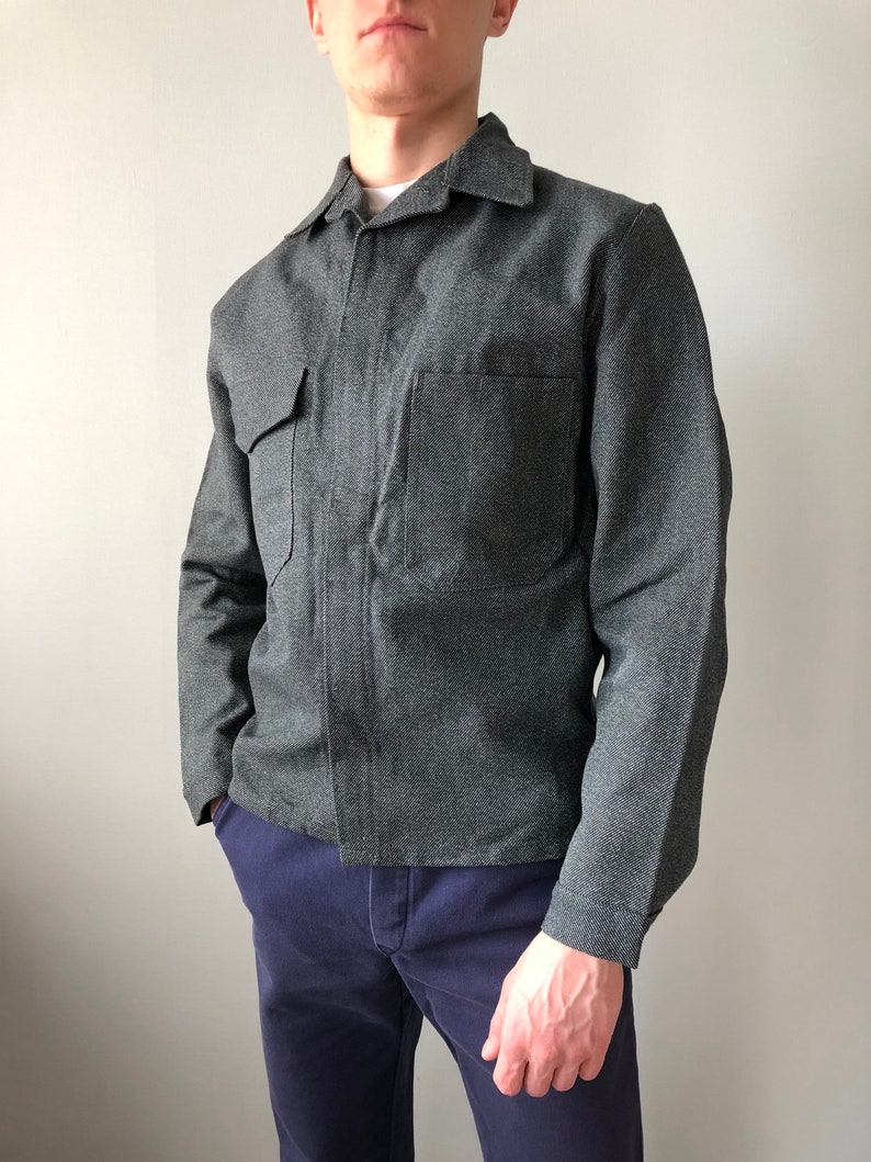 Vintage Swiss Work Jacket Size S-M Vintage Workwear Chore Jacket