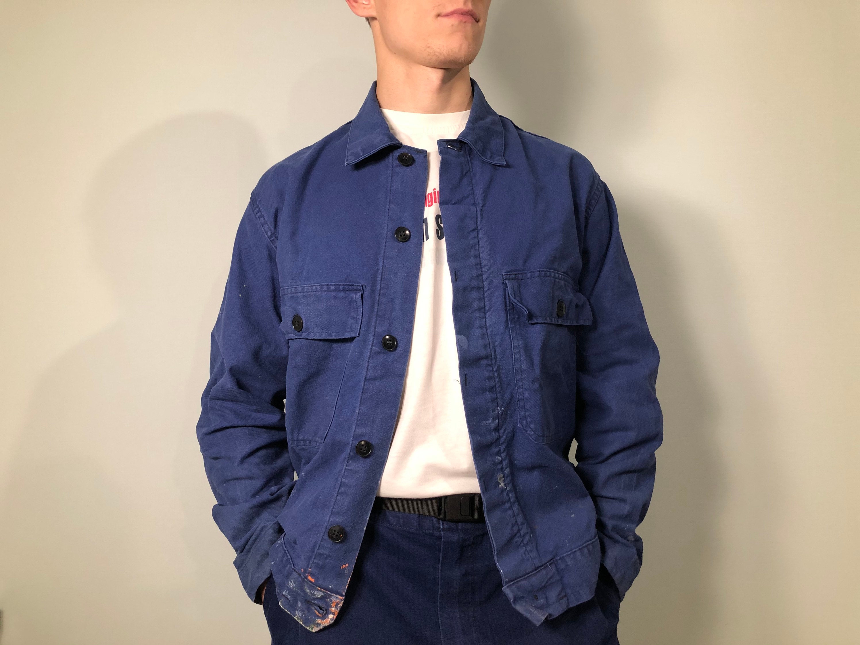 vintage french work jacket