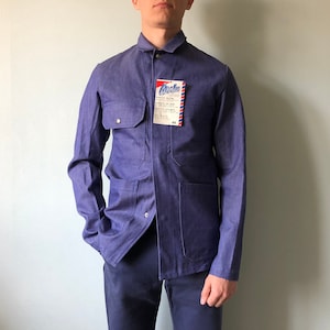 French Work Jacket / Bleu de travail / French Workwear / French Chore Coat / Swiss Work Jacket / Size S