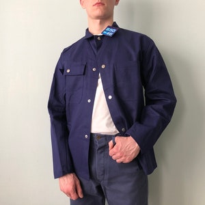 French Work Jacket / Bleu de travail / French Workwear / French Chore Coat / Swiss Work Jacket / Size M