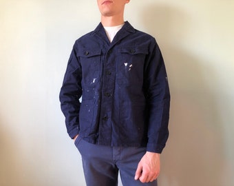 French Work Jacket / Bleu de travail / French Workwear / French Chore Coat / Swiss Work Jacket / Size S