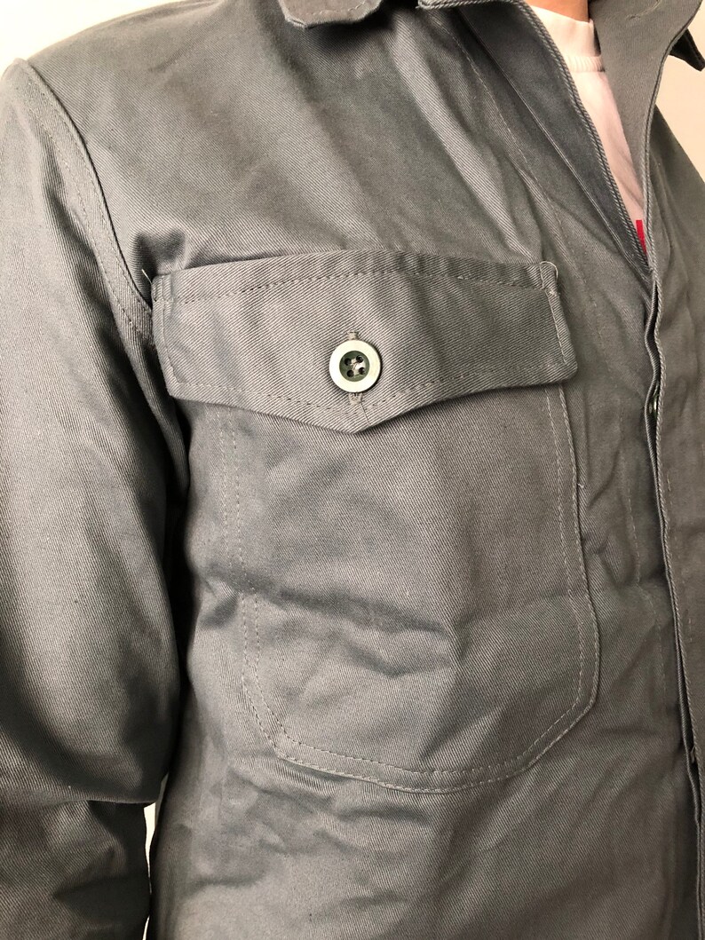 Vintage Swiss Work Jacket Size S Vintage Workwear Chore Jacket