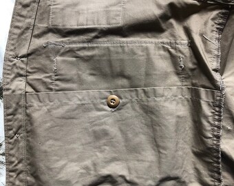 Gilet De Pêche Vintage Herters/Hudson Bay – Kaki, Multi Poches, Taille M