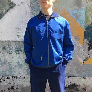 Swedish Army / Size S-M / Lightweight  PT (Physical Training) jackets / 1970’s / Vintage Military Surplus / Blue