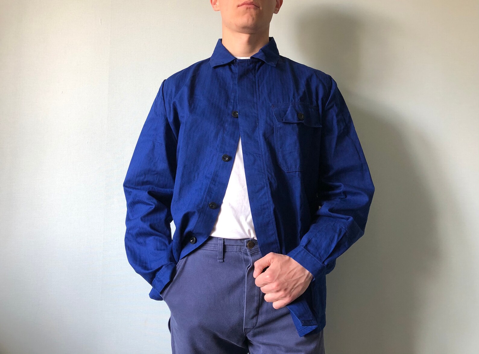 Vintage German Work Jacket / Size M / Vintage Workwear Etsy