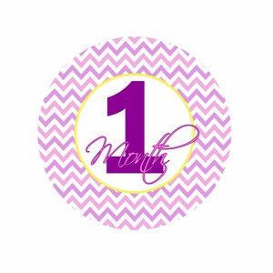 Pegatinas mensuales para bebés - Pegatinas para 12 meses - Pegatinas mensuales - Pegatinas mensuales zig zag
