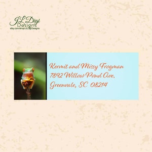 Return address label, Personalized address label, Address labels, Return label, Tree Frog, Animal