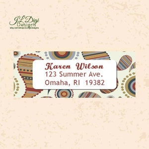 Return address label, Personalized address label, Address labels, return label, Paisley
