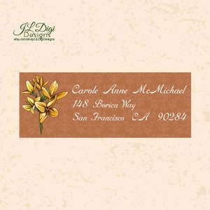 Return address label, Personalized address label, Address labels, return label, Floral, Flowers, Nature