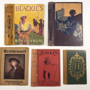 Antique Book Covers for craft! Vintage hardcover books, Upcycle book covers, junk journal covers, supplies, crafting, travel journals etc.