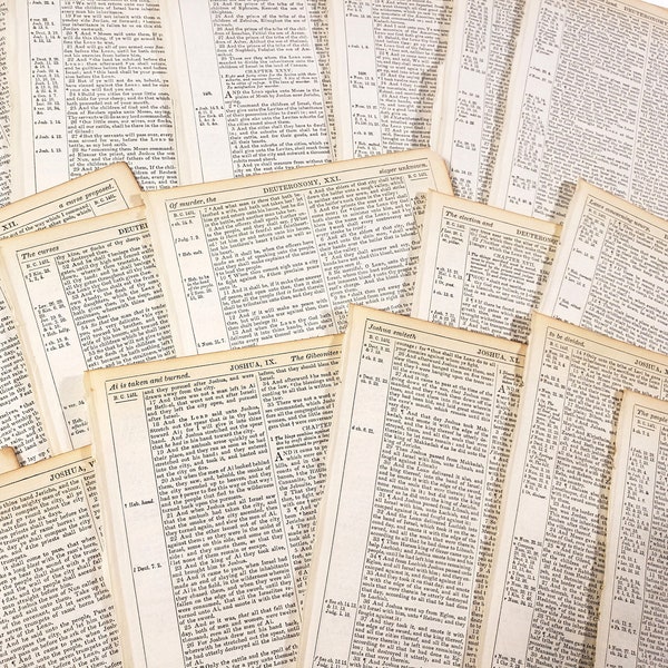 Antique Bible Pages Etsy