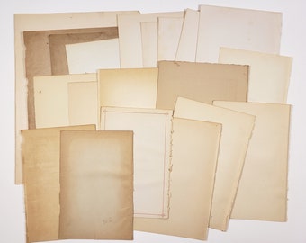 Blank book pages, blank on ONE SIDE ONLY, 20 single pages, vintage paper pack, junk journaling, ephemera, scrapbook supplies, prayer book