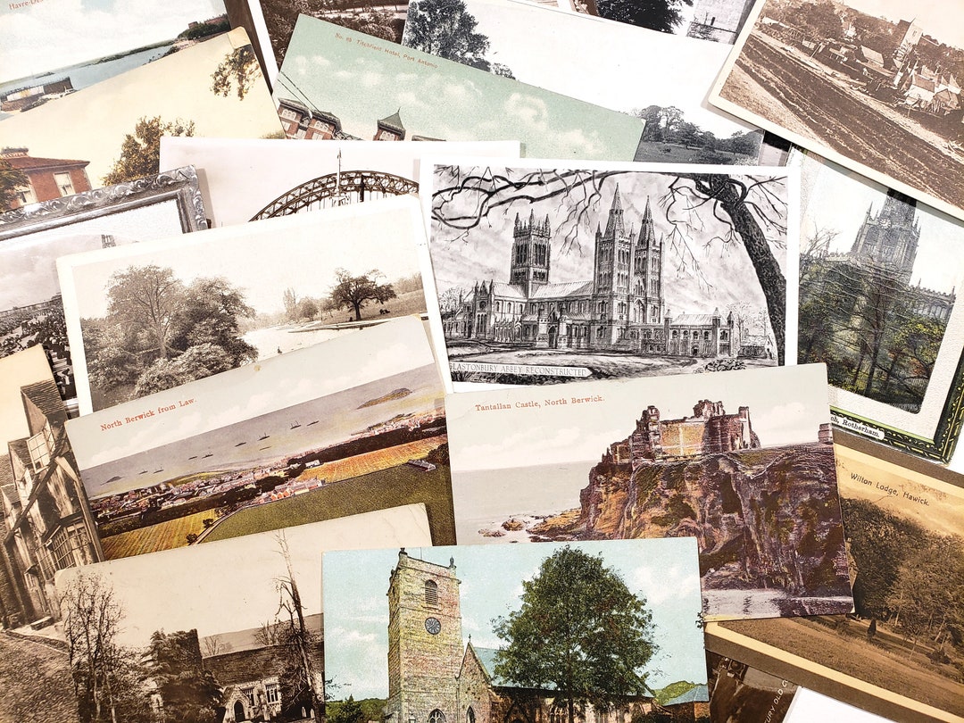 Antique ENGLAND Mix BLANK Postcards, 6 Random Blank & Unused, Travel ...