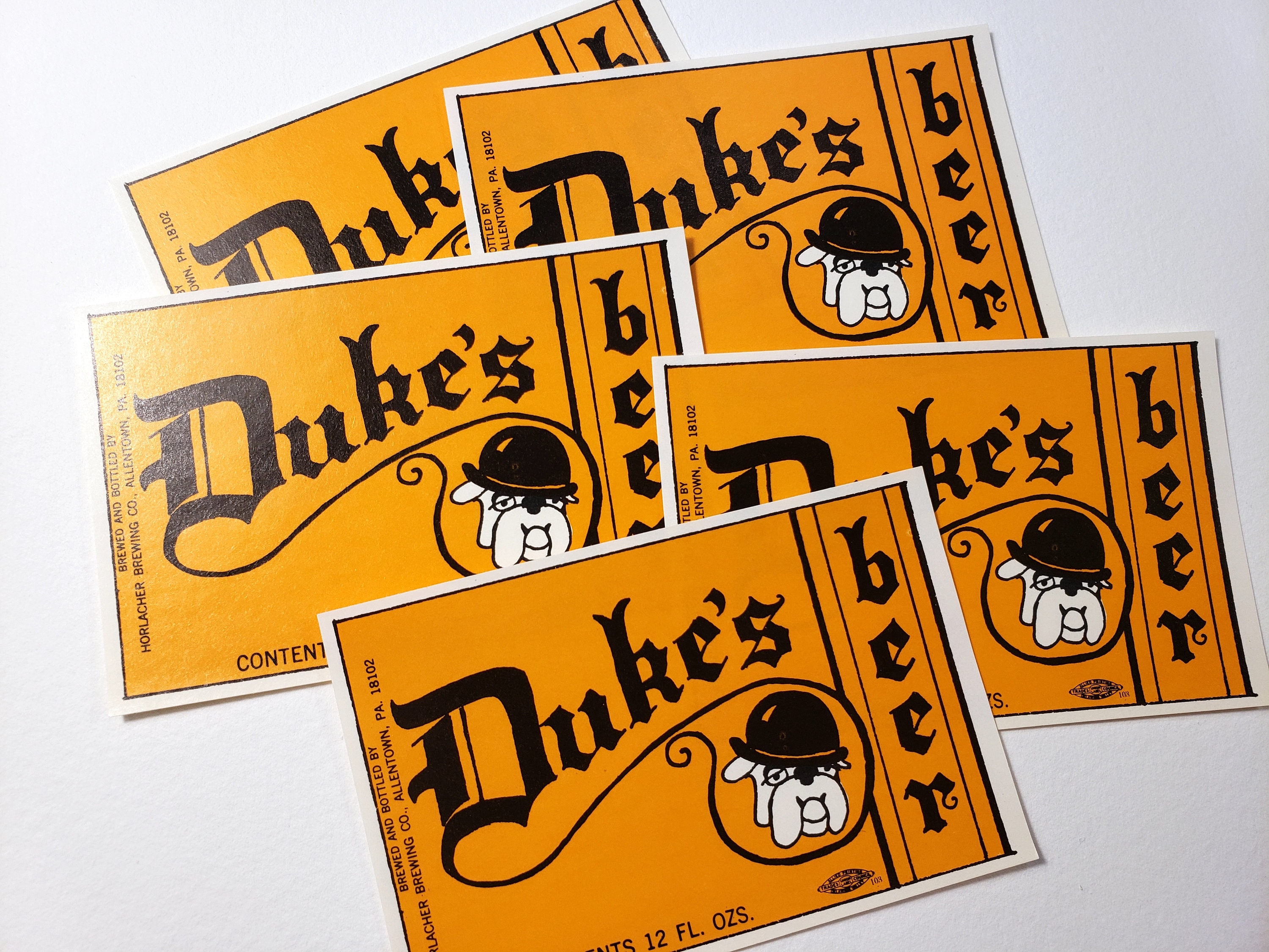 Duke's Beer Labels, Boxer Dog, Ephemera, Food Labels, Vintage Paper ...