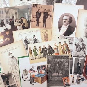 Messieurs élégants ! Mode et costumes pour hommes, paquet de papier vintage - plus de 25 feuilles, éphémères pour journal indésirable, fournitures de scrapbooking, collage d'art, artisanat