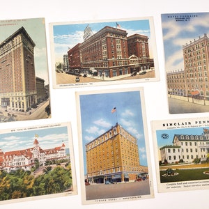 Vintage HOTEL USA Cartes postales, carnet de voyage, journaux indésirables, courrier postal, traversée, éphémères américains, correspondance, architecture