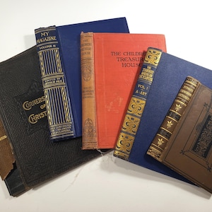 Antique Book Covers for craft! Vintage hardcover books, Upcycle book covers, junk journal covers, supplies, crafting, travel journals etc.