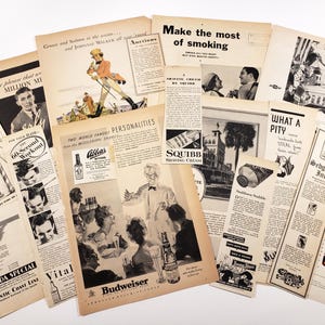 Vintage 1930s LIFE Magazine Advertisements, Vintage ephemera, junk journals, scrapbooking paper, collage art supplies, USA, vintage ads