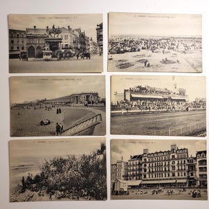 Antique Blank Postcards, OSTEND BELGIUM, Unused postcards, travel ephemera, junk journal supply, postcrossing, snail mail, scrapbooking
