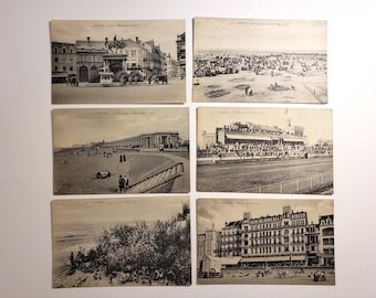 Antique Blank Postcards, OSTEND BELGIUM, Unused postcards, travel ephemera, junk journal supply, postcrossing, snail mail, scrapbooking