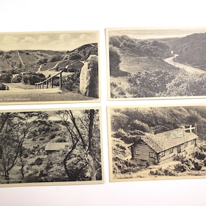 Antique DENMARK Postcards, 4 Blank & Unused postcards, travel ephemera, junk journal supplies, postcrossing, snail mail, European travel