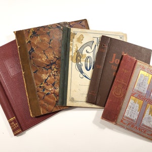 Antique Book Covers for craft! Vintage hardcover books, Upcycle book covers, junk journal covers, supplies, crafting, travel journals etc.
