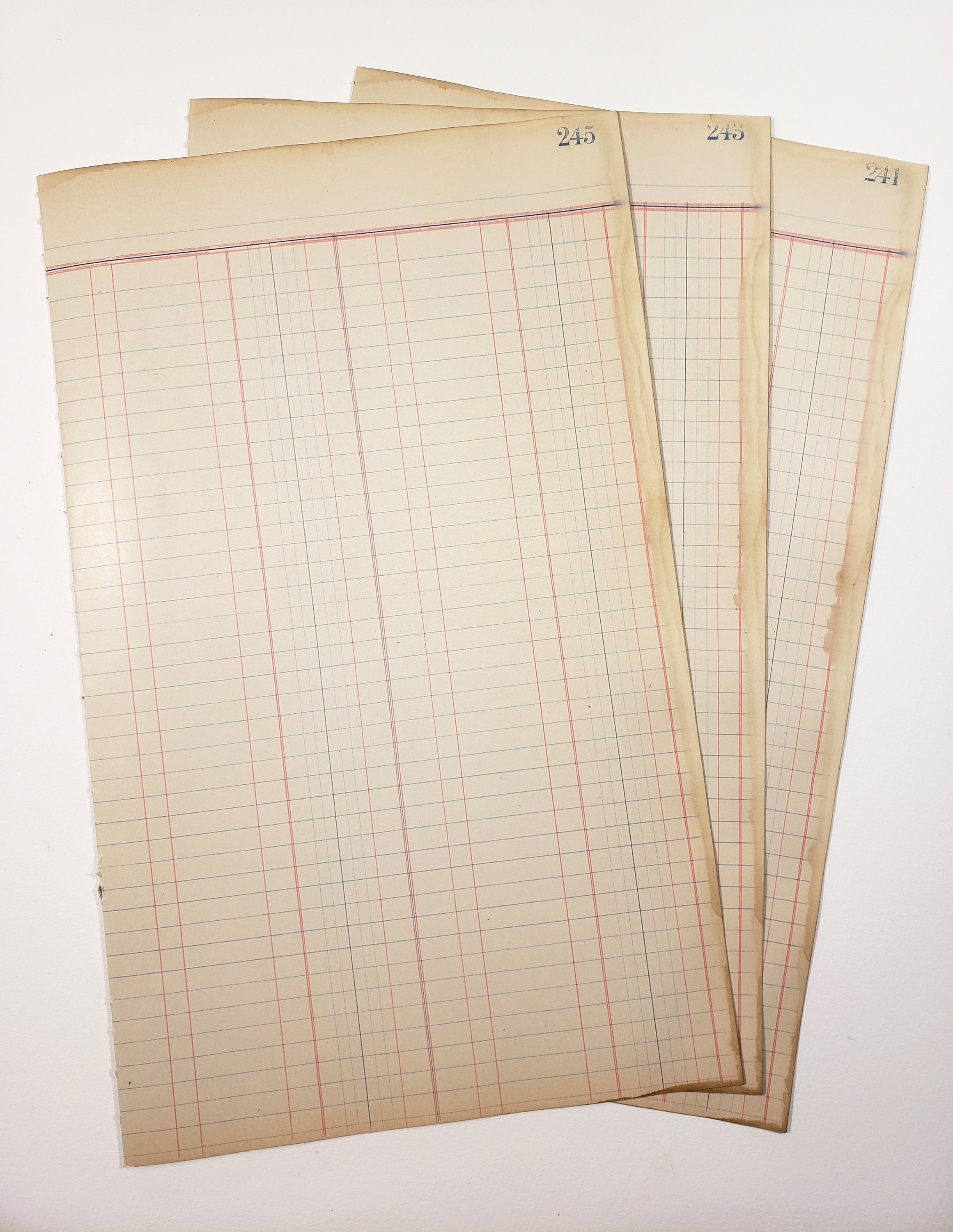 Antique Ledger Paper Vintage Ledger Book Pages Blank Double Etsy