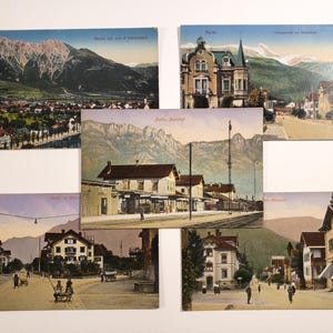 Antique Blank Postcards, Switzerland, Unused postcards, travel ephemera, junk journaling, postcrossing, snail mail, scrapbooking, Alps