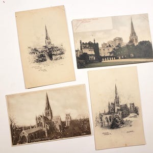 Cathédrale de Chichester, Royaume-Uni Cartes postales, cartes postales vierges et inutilisées, documents éphémères de voyage, journaux indésirables, postcrossing, courrier postal, Angleterre, Grande-Bretagne