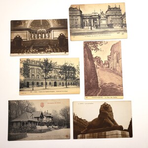 PARIS, FRANCE- Antique Postcards, 6 Blank & Unused postcards, travel journal, junk journal supplies, postcrossing, snail mail, ephemera