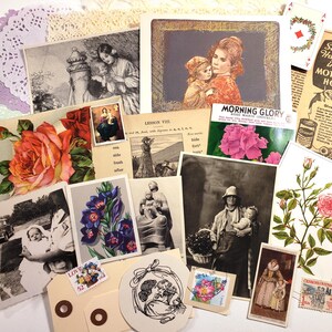 Thème fête des mères, mini éphémères de scrapbooking, vacances, amour, famille, maman, éphémères vintage, journaux indésirables, fournitures d'art pour collage, travaux manuels