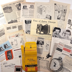 Fotografie Ephemera Mix, Vintage Ephemera, Werbung, Illustrationen, Kunstbedarf, Scrapbooking Papier, Junk Journal, Kodak Photo