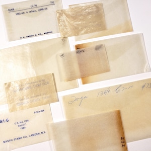Vintage Glassine Envelopes, 10 envelopes, Vintage Paper Ephemera, junk journal supplies, scrapbooking paper, postage stamp envelopes, stamps