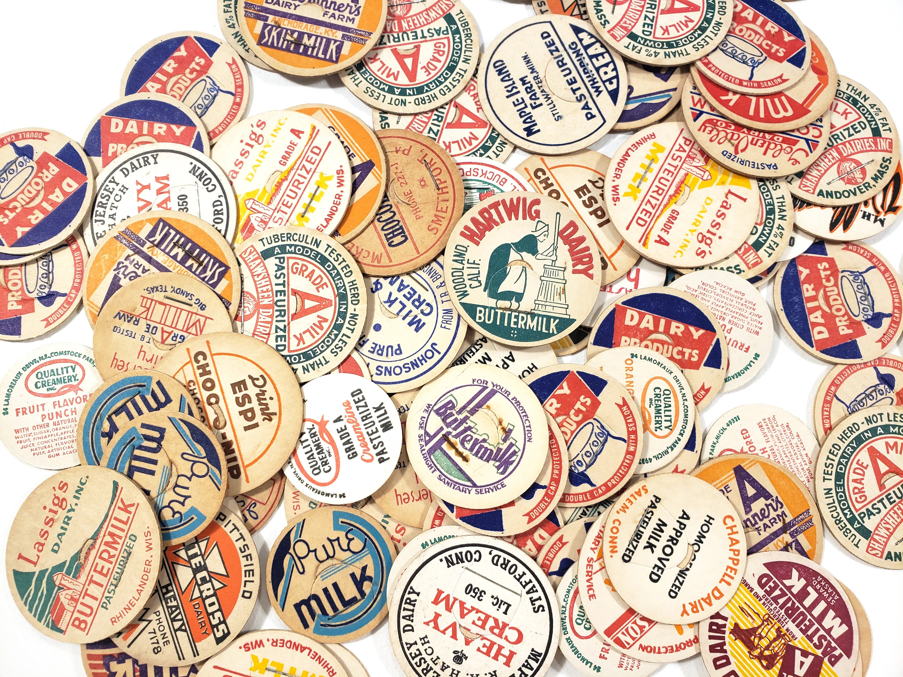 Antique milk caps - Etsy 日本