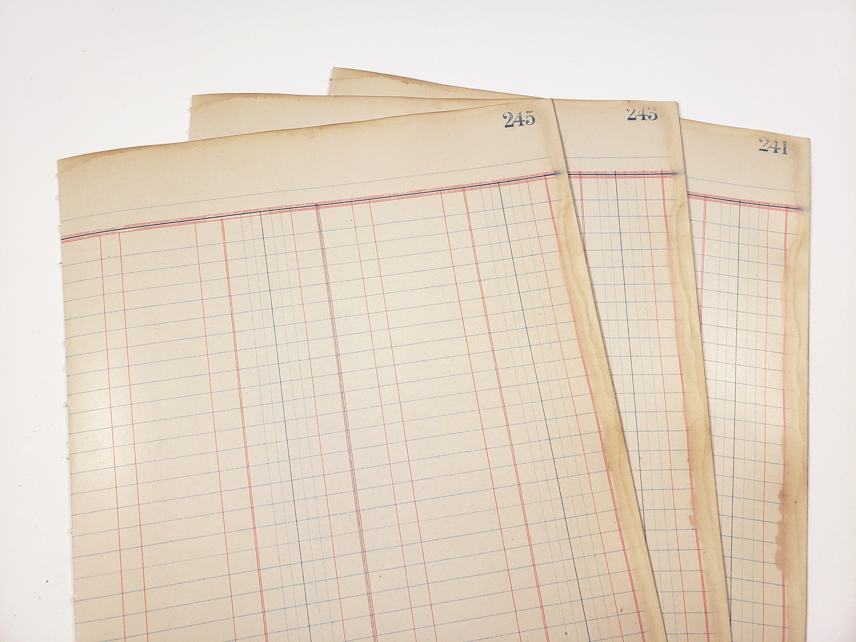 Antique Ledger Paper Vintage Ledger Book Pages Blank Double Etsy Canada