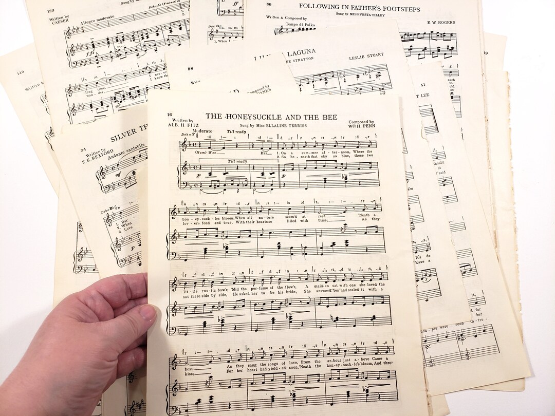 Vintage Sheet Music, Variety Songs, Ragtime Folk Songs, 1940s, Vintage ...