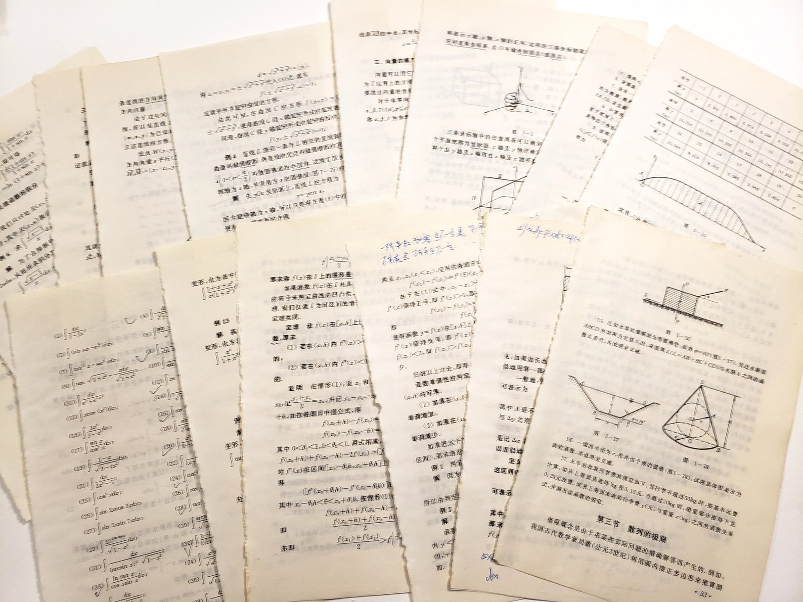 Sback Math Book Pages Chinese Math Book Pages, Mathematics Textbook, Vintage Ephemera, Junk ...
