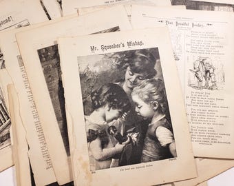 ジャンク 8ページ 1800～1900年代 アンティーク 日本のイラスト本の