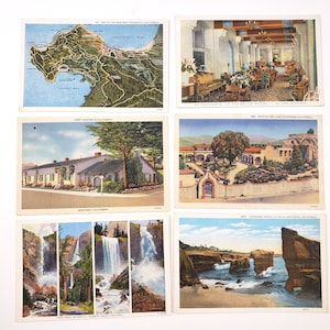 CALIFORNIE Etats-Unis, cartes postales vierges vintage, journal de voyage, fournitures pour journaux indésirables, courrier postal, postcrossing, éphémères américains, correspondance