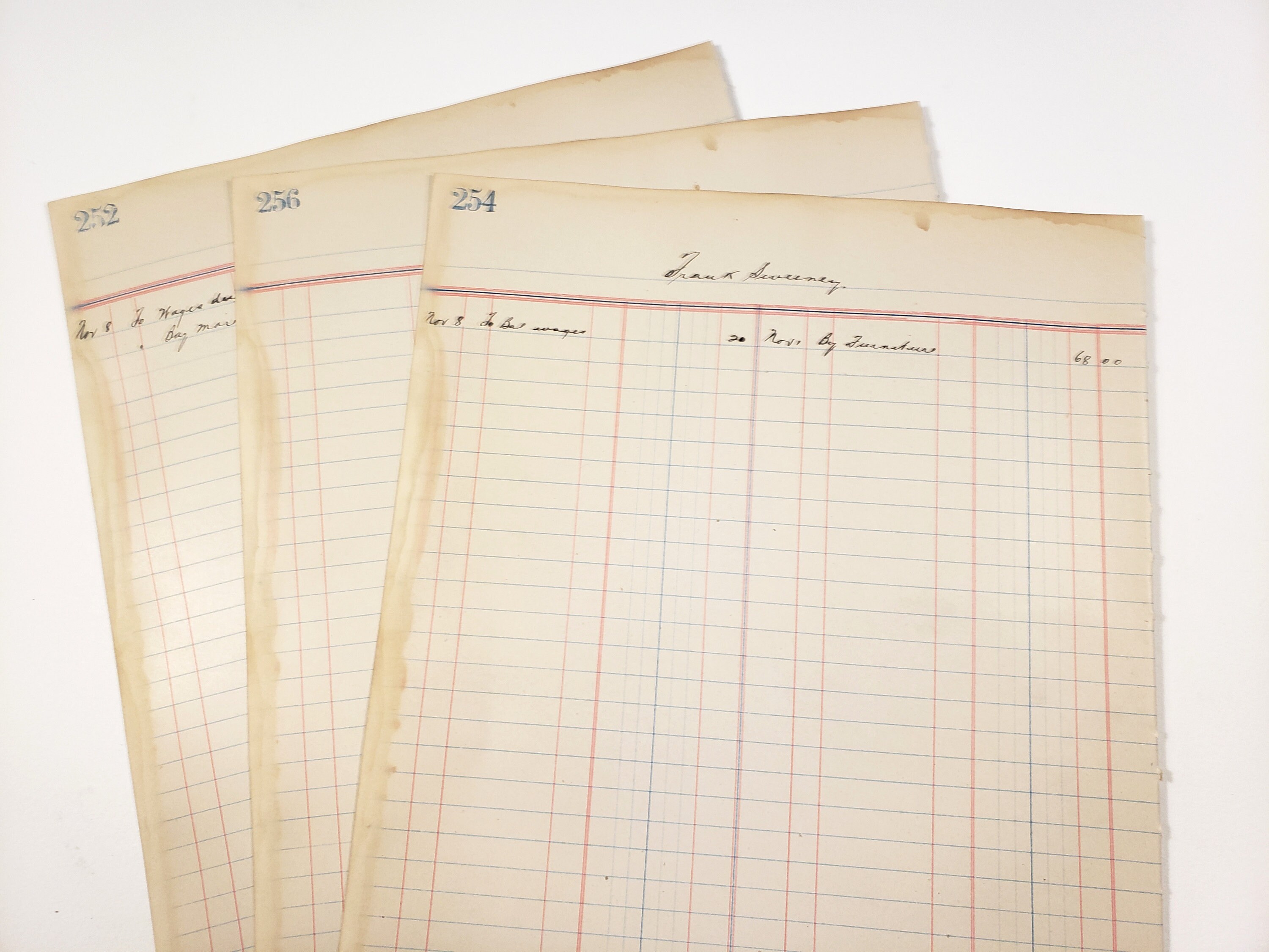 Antique Ledger Paper Vintage Ledger Book Pages Blank Double Etsy