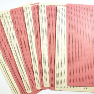 CARTES PERFORÉES pour ordinateur, roses et blancs, éphémères vintage, papier vintage, journal indésirable, fournitures artistiques pour collage, papier de scrapbooking, 1970, vieux papiers