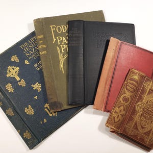 Antique Book Covers for craft! Vintage hardcover books, Upcycle book covers, junk journal covers, supplies, crafting, travel journals etc.