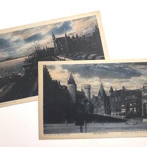 Anvers, BELGIQUE, cartes postales vierges anciennes, cartes postales inutilisées, éphémères de voyage, journaux indésirables, postcrossing, courrier postal, scrapbooking, noir
