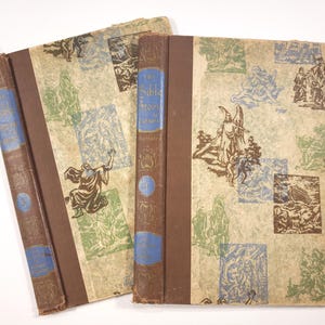 Vintage Book Covers for craft! Bible Story, 2 hardcover book covers, junk journal supplies, scrapbooking, crafting, prayer journals