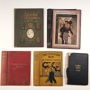 Antique Book Covers for craft! Vintage hardcover books, Upcycle book covers, junk journal covers, supplies, crafting, travel journals etc.