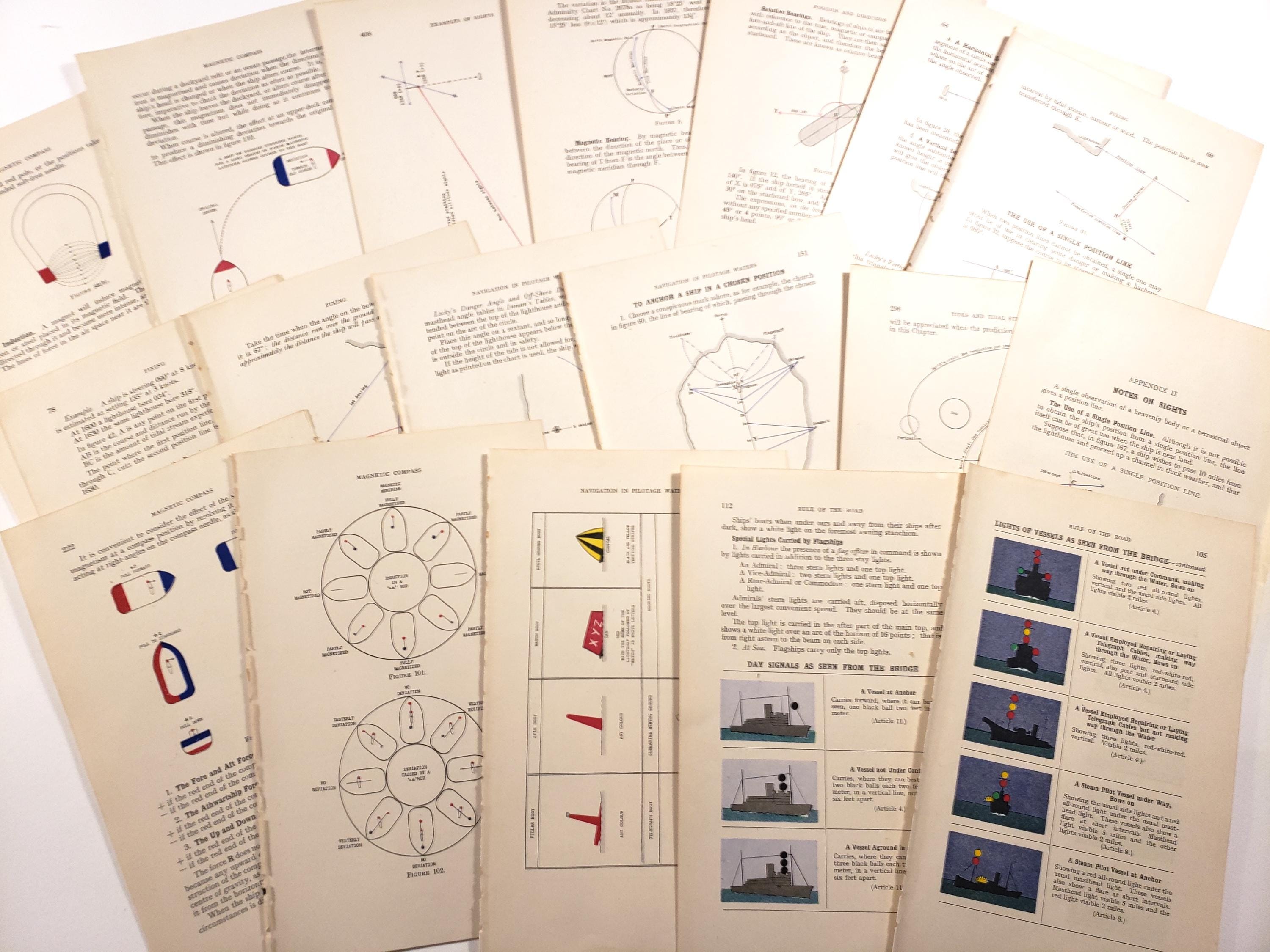 Nautical Diagrams Book Pages, Mathematics, Travel, Technical Diagrams ...