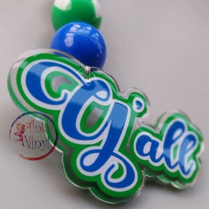 Ya&#39;ll Acrylic Keychain: Southern Beaded Keyring