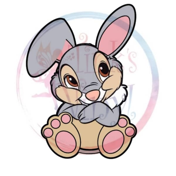 Sitting Bunny| Zindee Alternative File| Print and Cut File| PNG File| Cut Files| Acrylic Blank Files