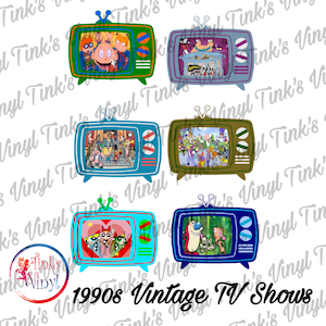 1990s Vintage TV Cartoons| Print and Cut Files| PNG Files| Download Files| Retro Designs| Nostalgia TV